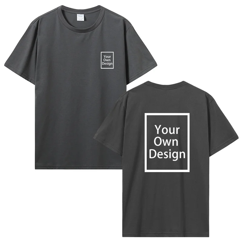 Custom Cotton Customized Print Short Sleeve T Shirt Summer Tops Tees DIY Your Like Photo Or Logo Cotton T-shirt Men Clothing - Image 5