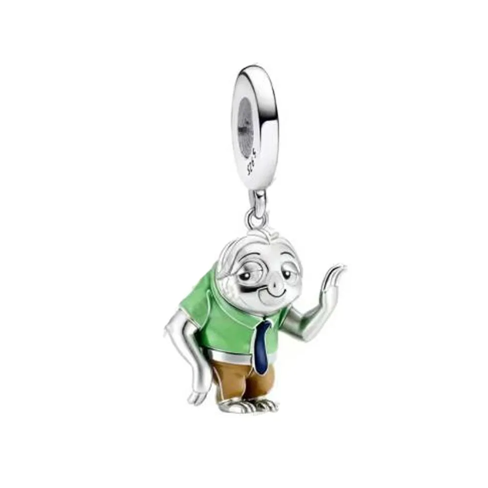 2026 New Disney New 925 Silver Zootopia Charm rabbit fox Bead fit 3mm Original Bracelet Necklaces Exquisite DIY Jewelry Gifts - Image 2