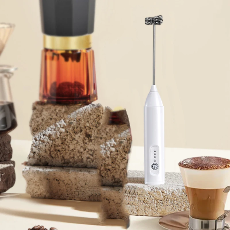 UPGRADED Electric Coffee Frother/MILK Whisk+Egg Beater MINI Food Blender USB Rechargeable Handheld Three Speeds Espresso Tools - Image 6