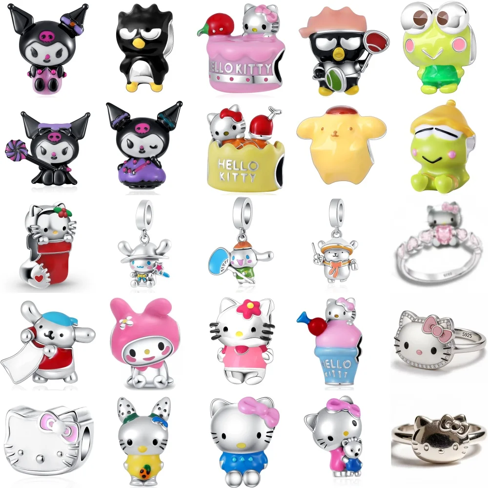 2026 Hot Selling 925 Silver,Cat,Frog,Cup Bead Pendant Fit Original Bracelet DIY Accessories, Exquisite Ring Charm Jewelry 
