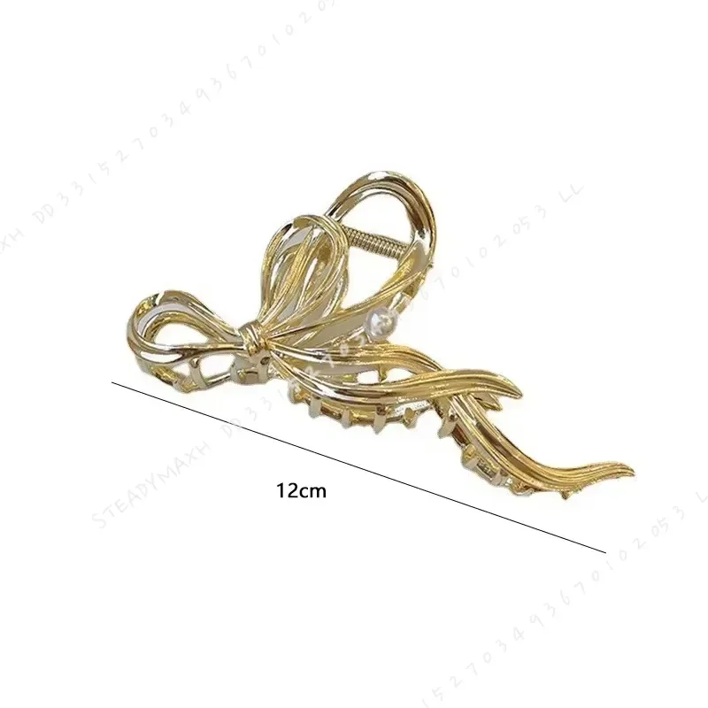New Women Elegant Gold Silver Hollow Geometric Metal Hair Claw Vintage Hair Clip Headband Hairpin Fashion Girls Hair - Image 4