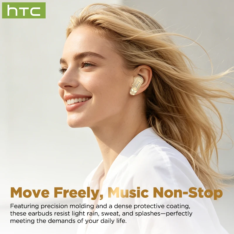 Bluetooth Earphones HTC NE72 AI Translation Auriculares Traductor Deidioma 2026, Sports Comfort Fit Earbuds with Surround Sound - Image 6