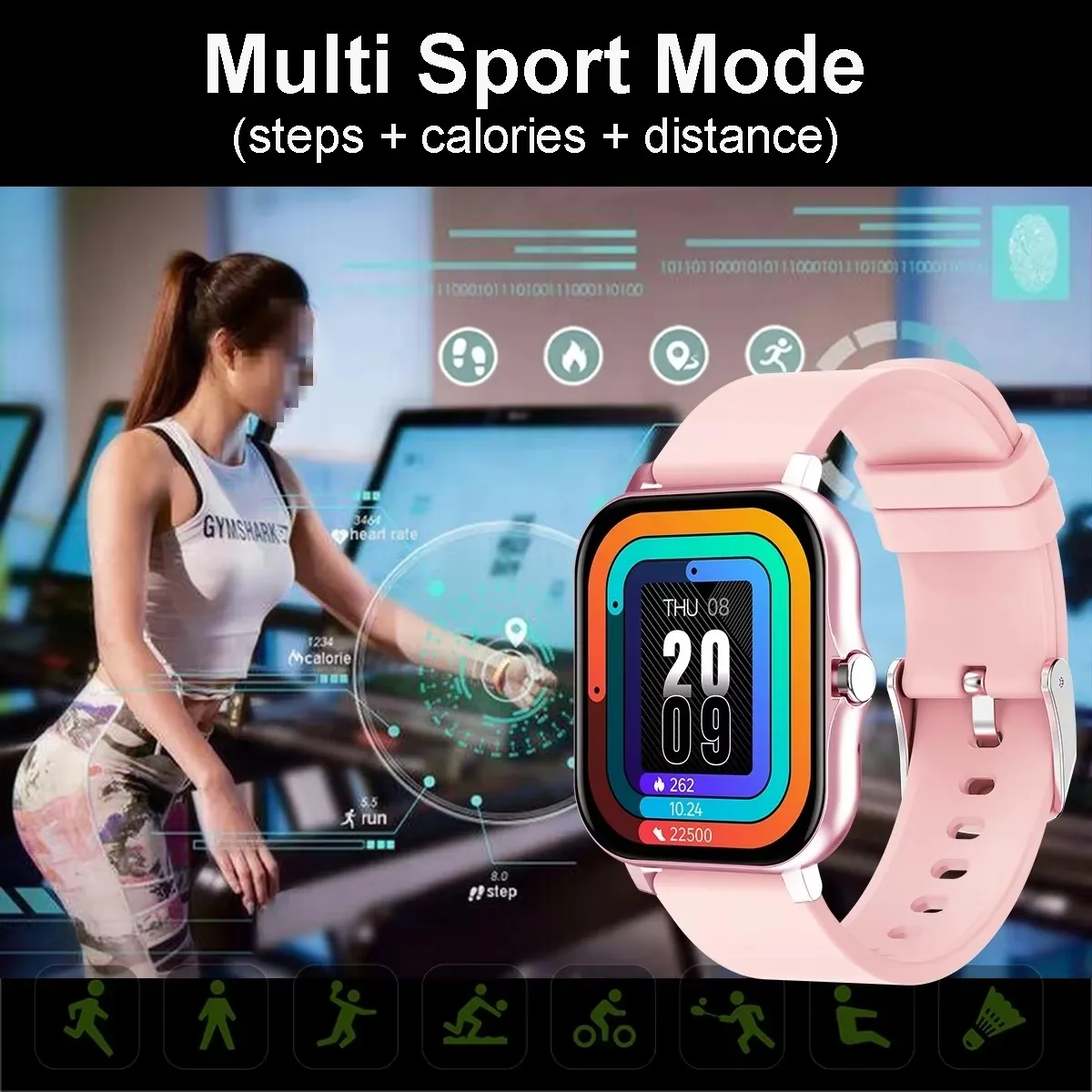 2026 New Multifunctional Smart Watch Men Women Bluetooth Connected Phone Music Fitness Sports Bracelet Sleep Monitor watch ht30 - Image 5