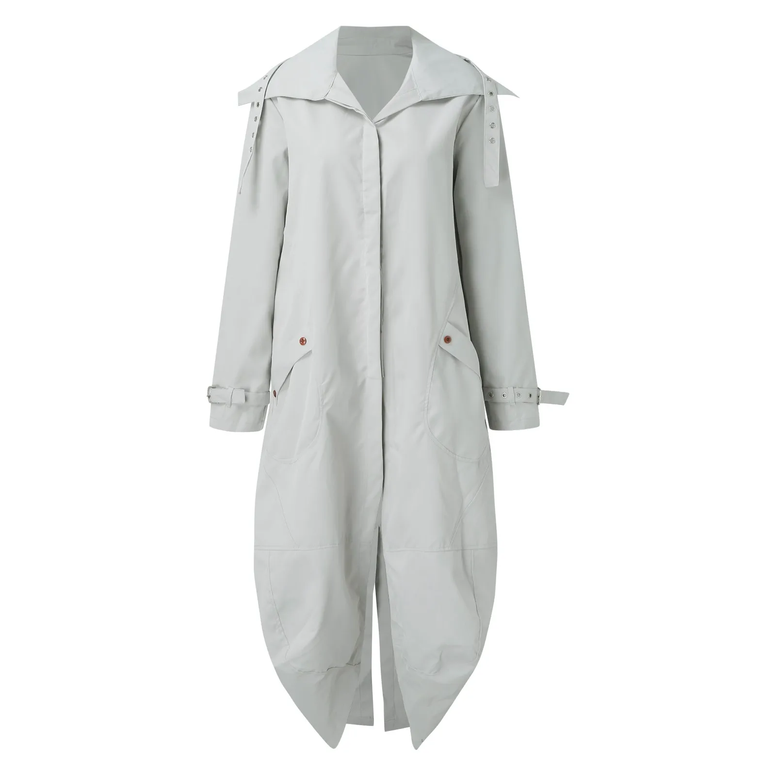 Spring Autumn Trench Coat Casual British Style Long Jackets for Women Single-breasted Oversized Jackets Overcoat Windbreaker - Image 5