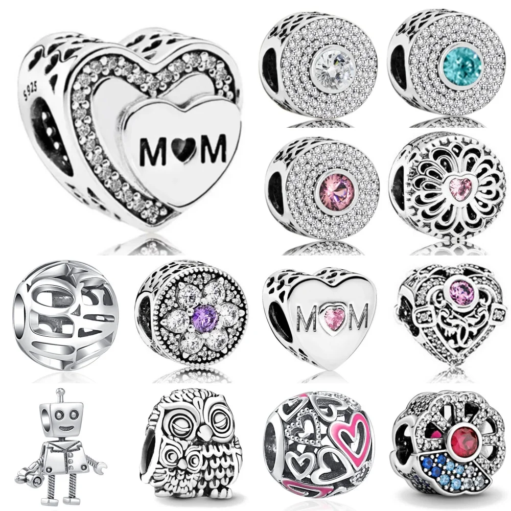 2026 Hot Selling 925 Silver,Heart-Shaped Beads,Shoes,Glove Pendant,Fit Original Bracelet,DIY Accessories,Exquisite Jewelry - Image 3