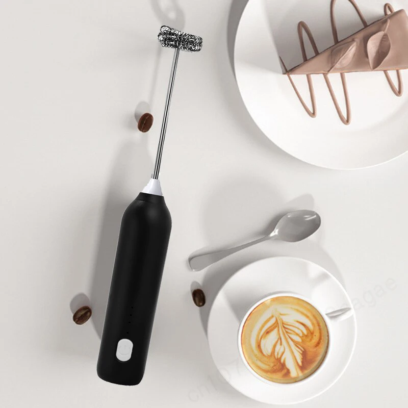 UPGRADED Electric Coffee Frother/MILK Whisk+Egg Beater MINI Food Blender USB Rechargeable Handheld Three Speeds Espresso Tools - Image 2