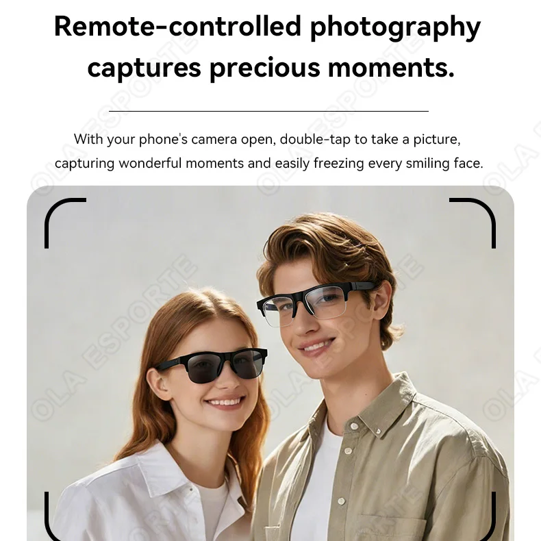 New 2026 Camera AI Smart Glasses Touch Control Photo Recording Translator Voice Assistant Music Wireless Bluetooth Sunglasses - Image 5