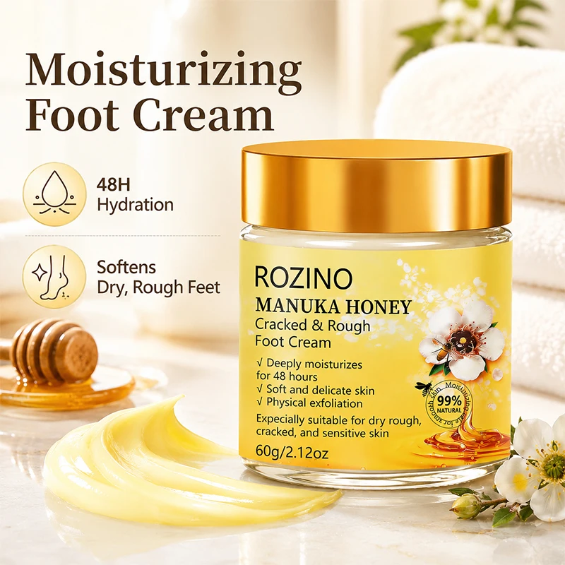 1Pcs/2Pcs/3Pcs【Super Anti-Dryness】Manuka Honey Foot Cream/5-Minute Internal Moisturizing, Smooth Application, Deep Hydration, Locks in Moisture, Smoothes and Eliminates Imperfections, Improves Skin Elasticity, Multi-Effect Foot Care Cream, Specially Designed for Dry, Rough, and Cracked Hands and Feet/Softens Foot Skin, Suitable for Extremely Dry, Cracked, and Rough Hands and Feet - Image 6