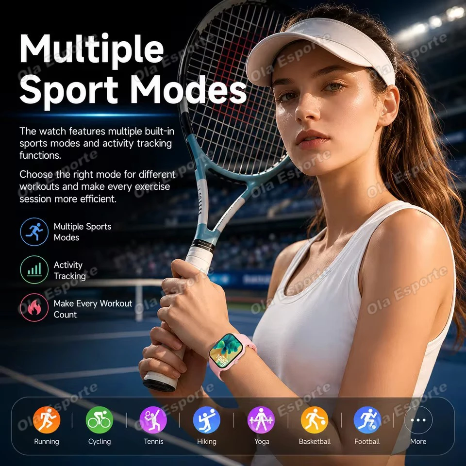 2026 New Men's Smart Watch Women's Gift Heart Rate Blood Oxygen ECG Sports Fitness Watch Electronics BT Call Outdoor Smartwatch - Image 6