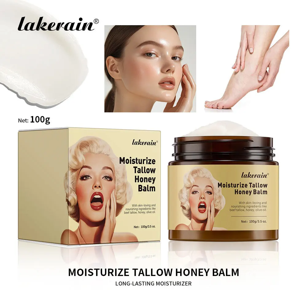 Beef Tallow And Honey Balm Moisturizing Whipped Beef Tallow Face Cream Body Lotion Grass Fed Grass Finished Face Cream Care - Image 4
