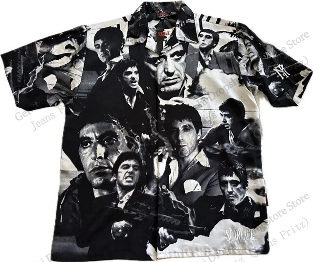 Hot Movie Scarface Hawaiian Shirt Tony Montana 3d Print Shirt Men Women Fashion Short Sleeve Casual Shirts Blouse Elastic Shirt - Image 3