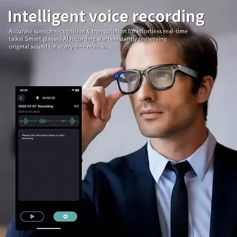 2026 New Upgrade Smart Glasees with Camera Video Recording AI Photo Recognition Bluetooth Call Translation Voice Sunglasses Man - Image 5