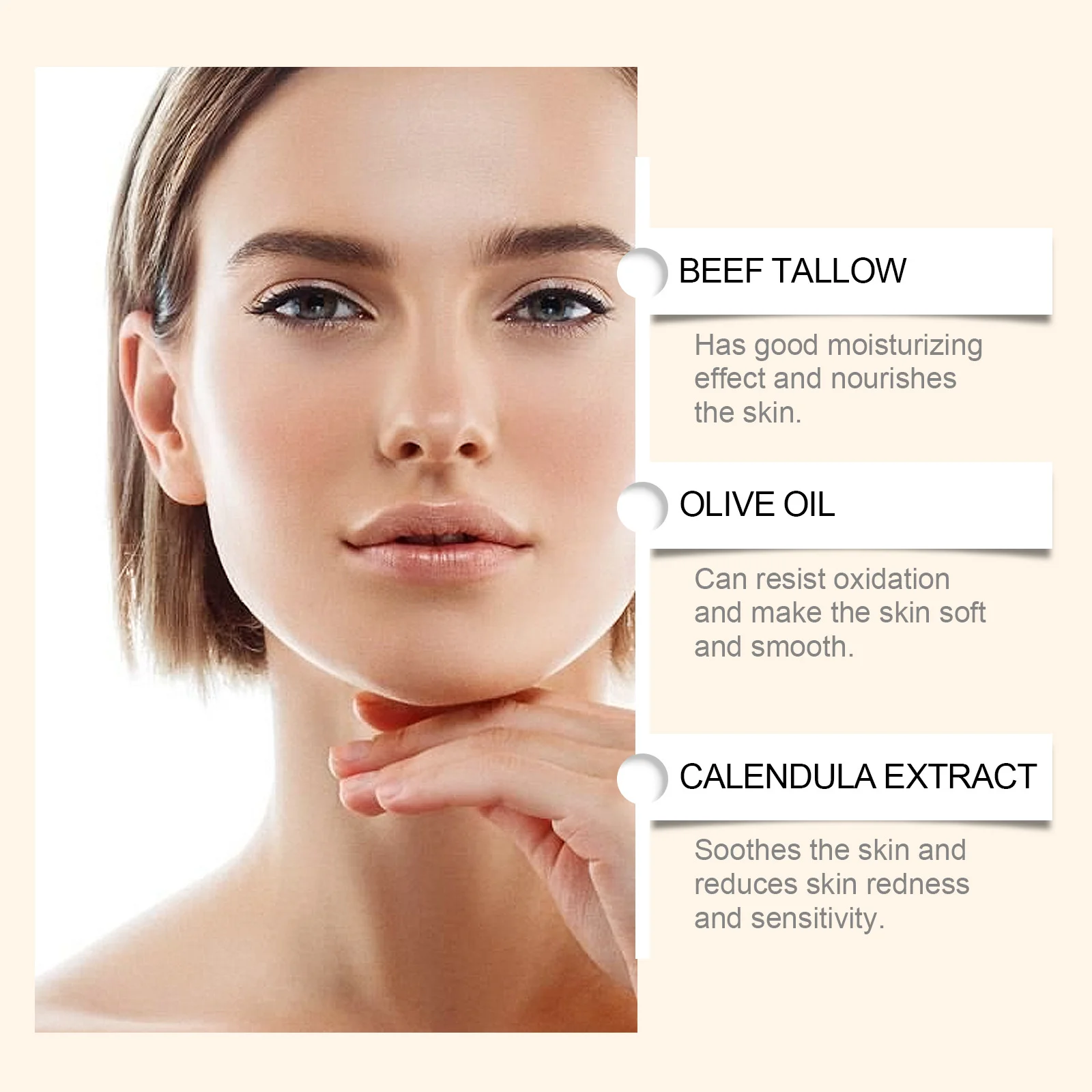 WoodSleep Beef Tallow Paste Deeply Moisturizer Brightening Wrinkle Remover Grass Fed Tallow Wild Honey Face Body Cream Skin Car - Image 5