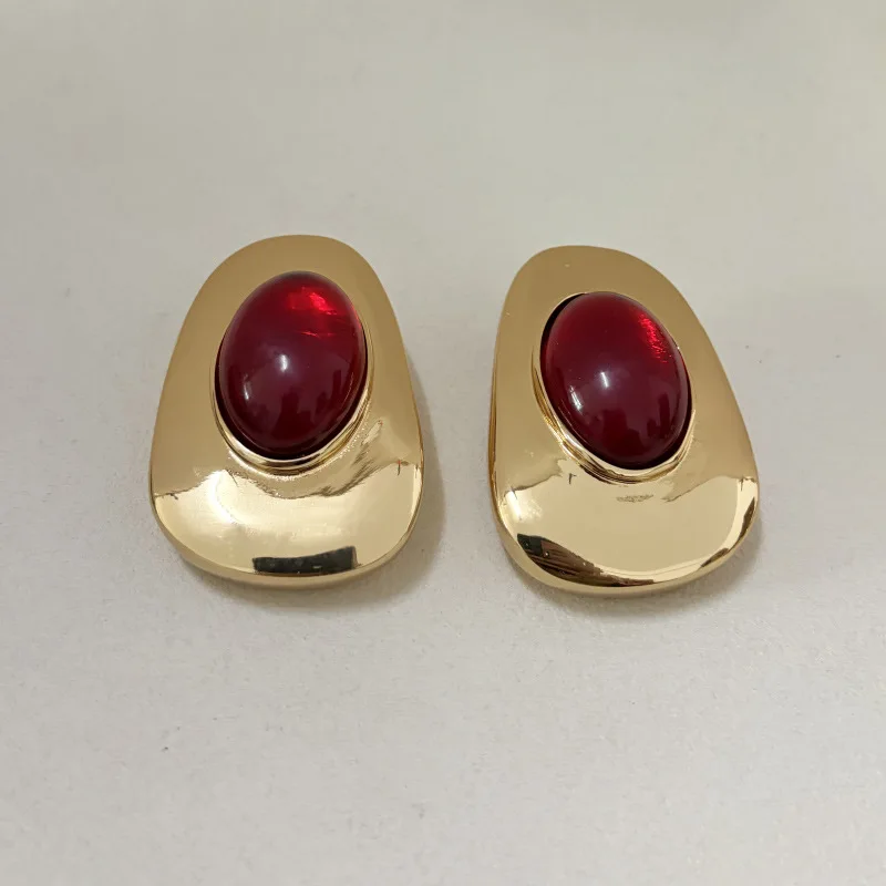 Geometric resin statement earrings for women chunky designer earings punk cool unique winter jewelry new in 2026 - Image 5