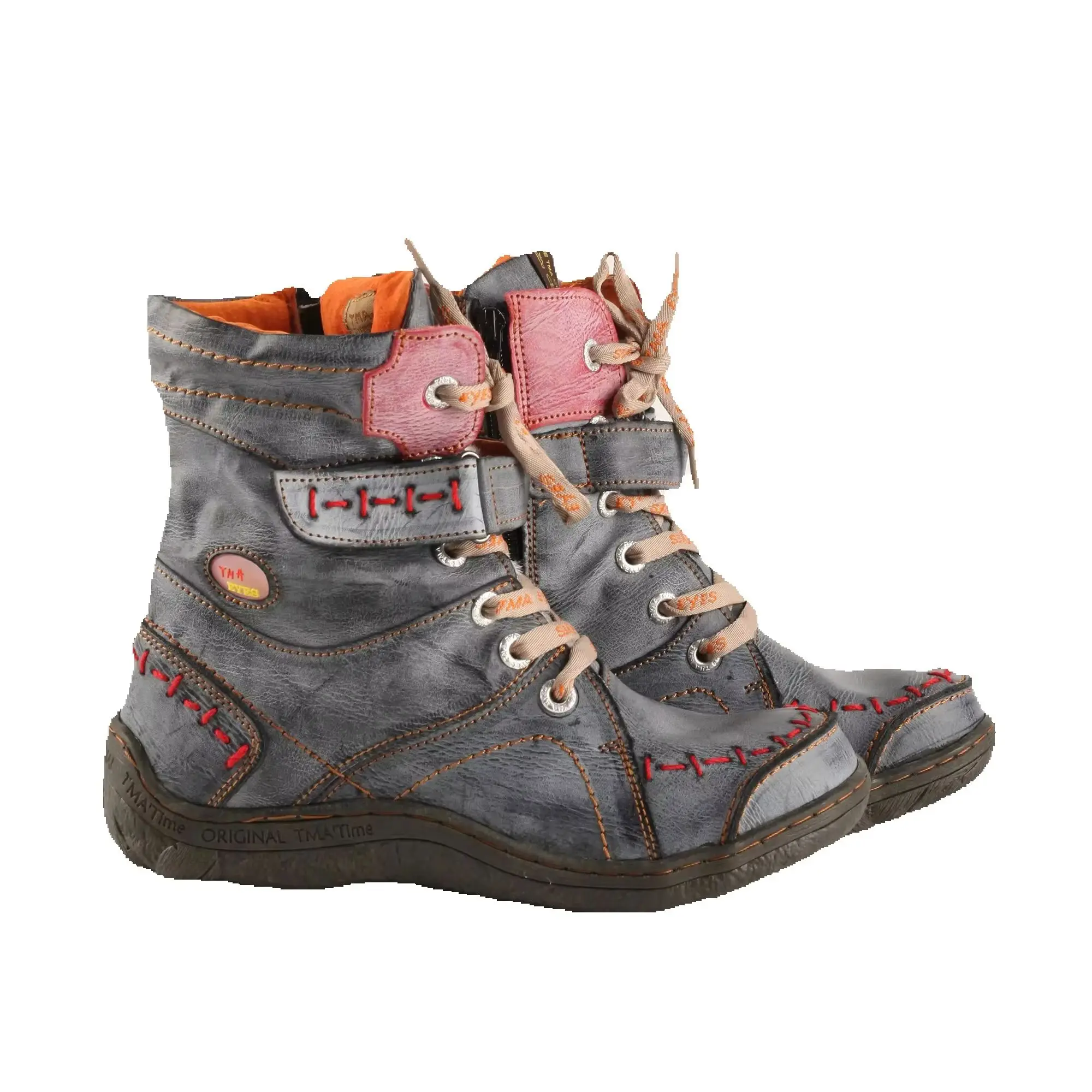 TMA EYES Women Winter Ankle Snow Boots Fleece Lined Warm Side Zipper Retro Flat Booties Casual Cold Weather Shoes - Image 4