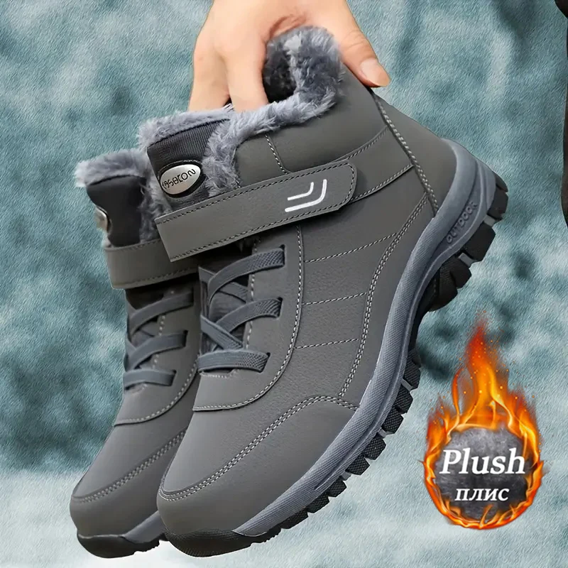 Women Winter Fleece Lined Snow Boots Adjustable Hook Loop Ankle Booties Non Slip Wear Resistant Outdoor Hiking Shoes Warm Cold Resistant Casual Walking Footwear 2026 New Arrival - Image 6