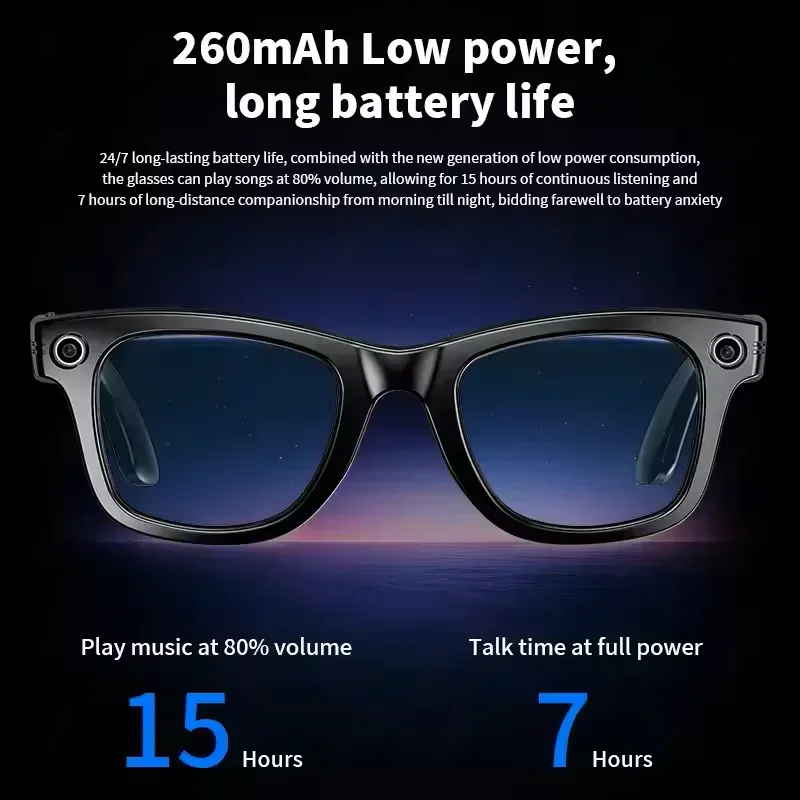 2026 New Upgrade Smart Glasees with Camera Video Recording AI Photo Recognition Bluetooth Call Translation Voice Sunglasses Man - Image 3