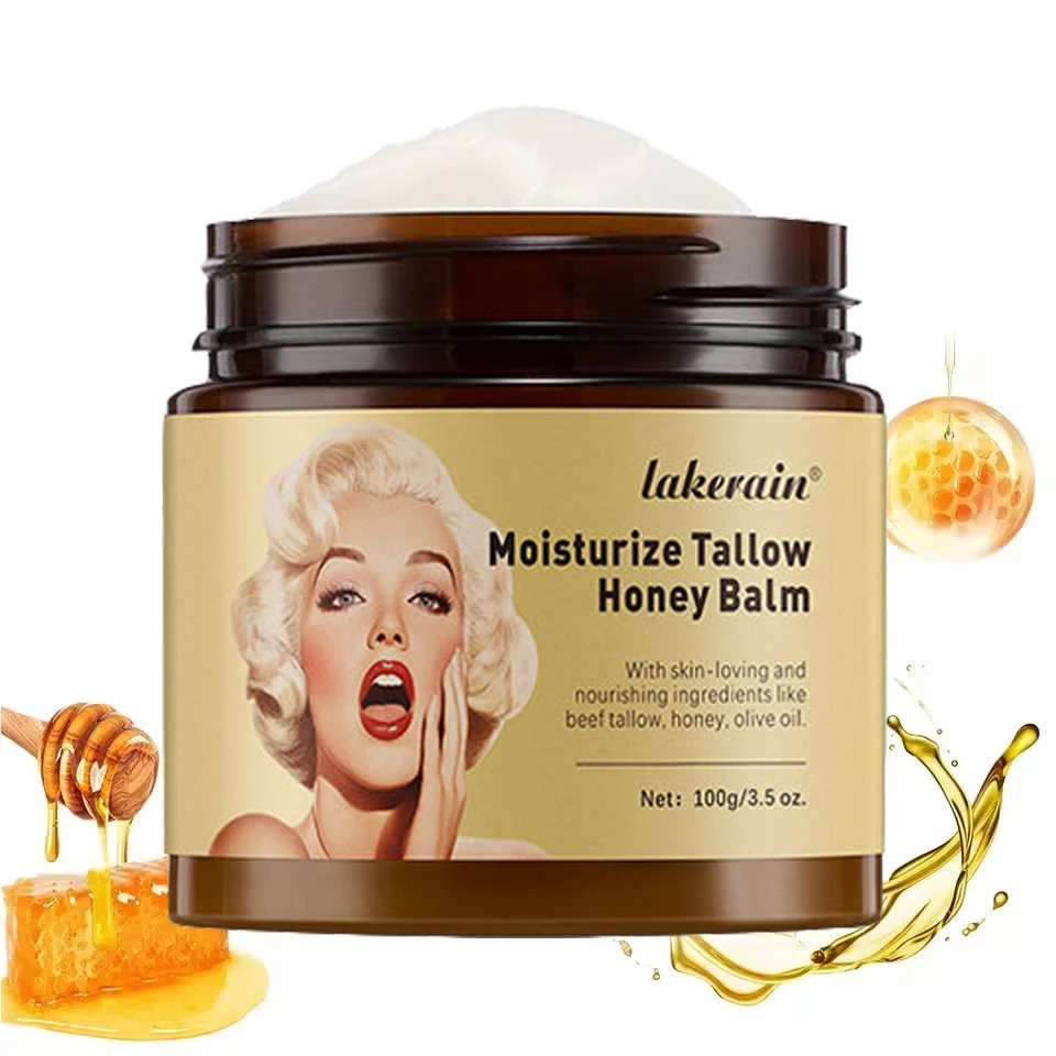 Beef Tallow And Honey Balm Moisturizing Whipped Beef Tallow Face Cream Body Lotion Grass Fed Grass Finished Face Cream Care