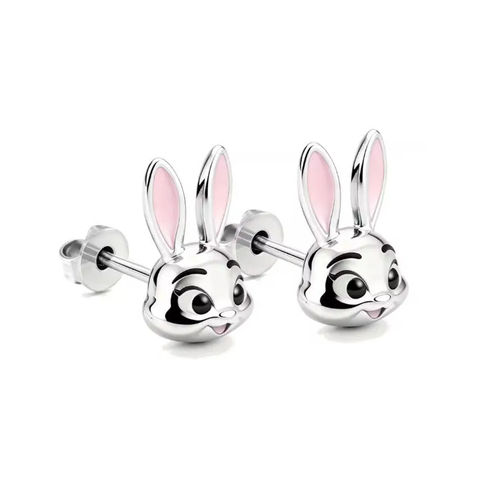 2026 New Disney New 925 Silver Zootopia Charm rabbit fox Bead fit 3mm Original Bracelet Necklaces Exquisite DIY Jewelry Gifts - Image 3