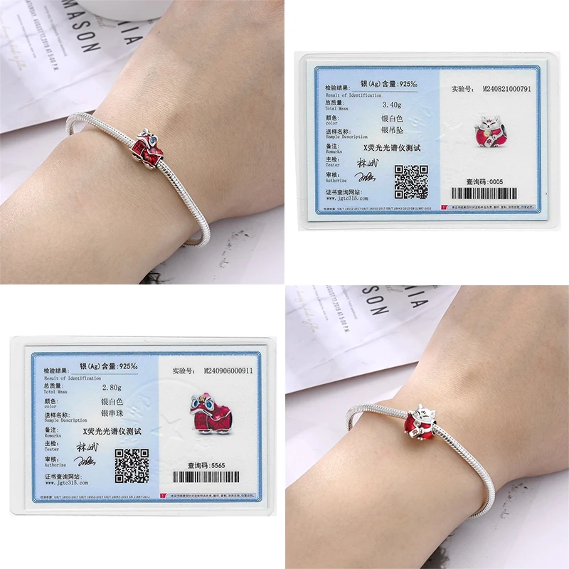 2026 New Year's Traditional Charms Beads 925 Sterling Silver Fortune Cat Dragon Dangle Fit Bangle Bracelet Necklace DIY Jewelry - Image 6