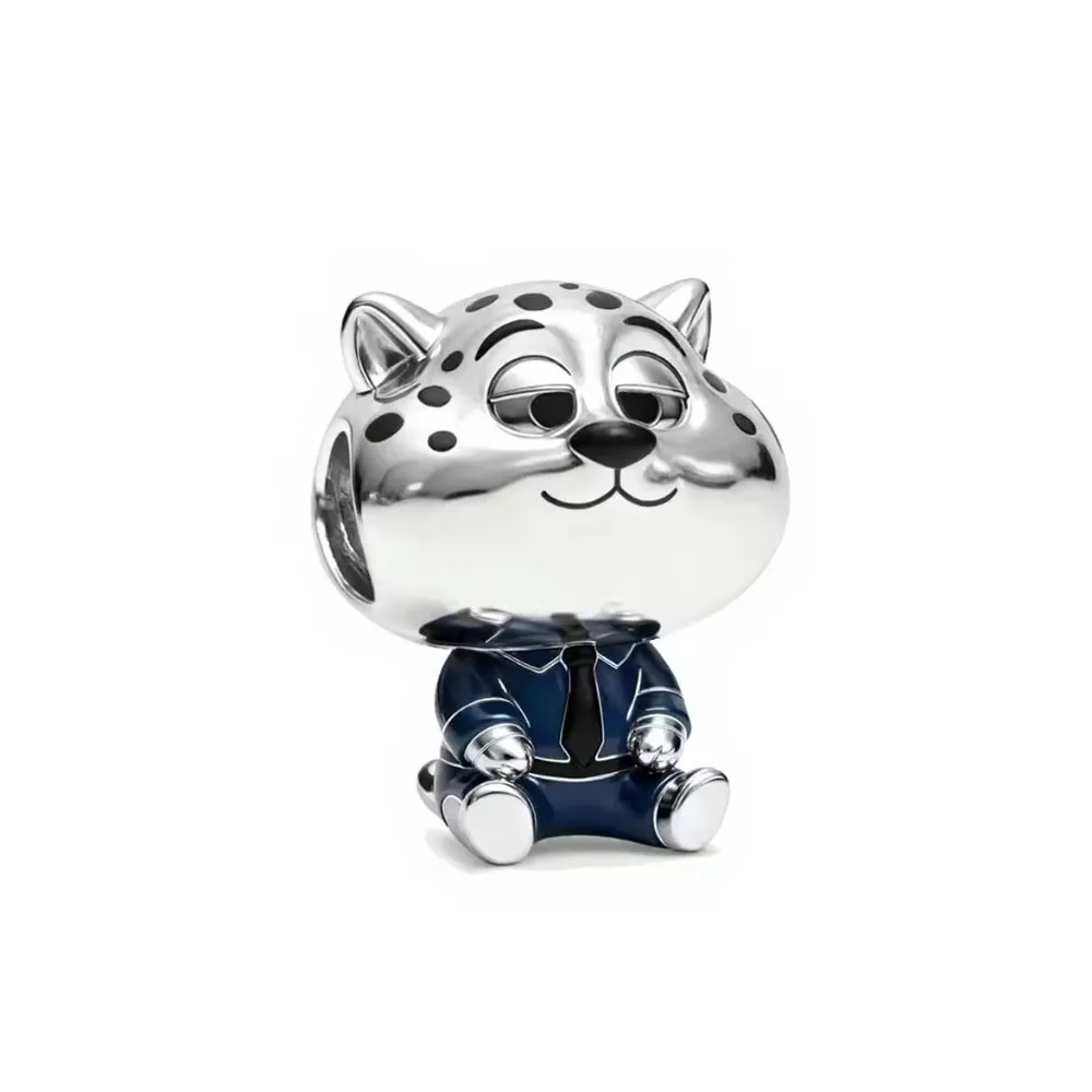 2026 New Disney New 925 Silver Zootopia Charm rabbit fox Bead fit 3mm Original Bracelet Necklaces Exquisite DIY Jewelry Gifts - Image 5