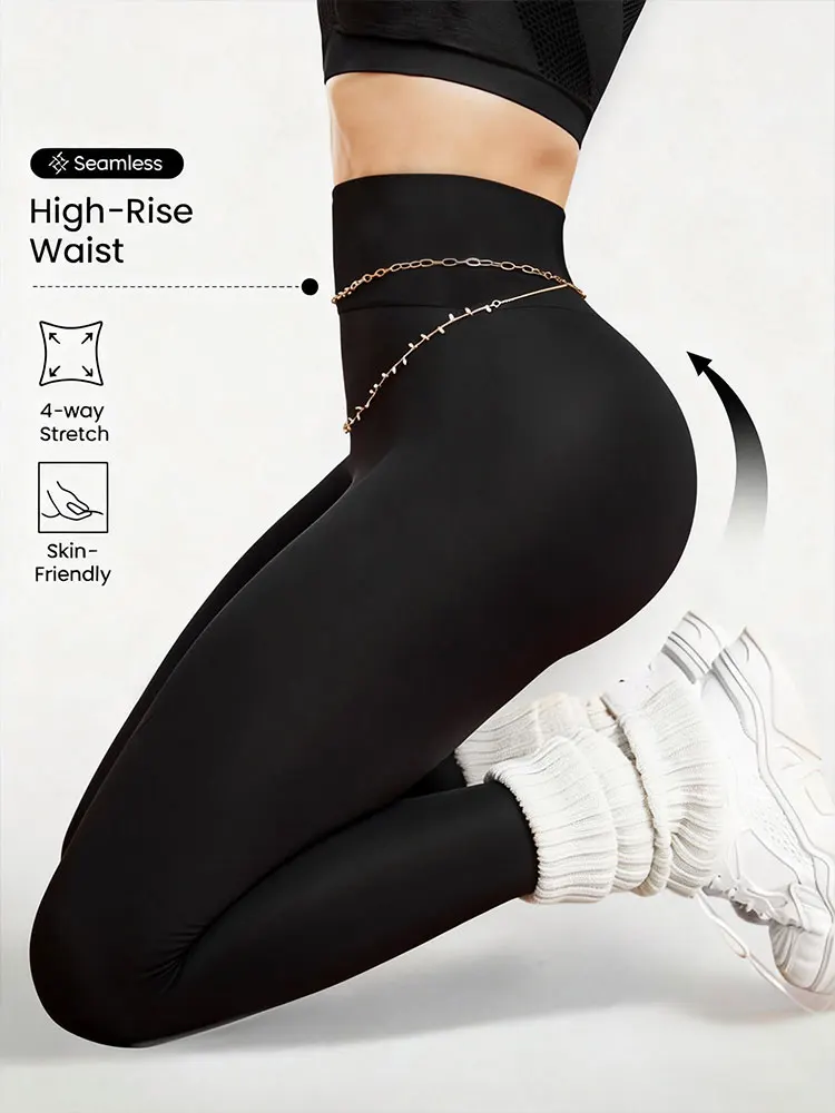 Sexy High Waisted Leggings For Womens Black Tummy Control Compression Soft Yoga Pants For Workout Regular And Plus Size Trousers