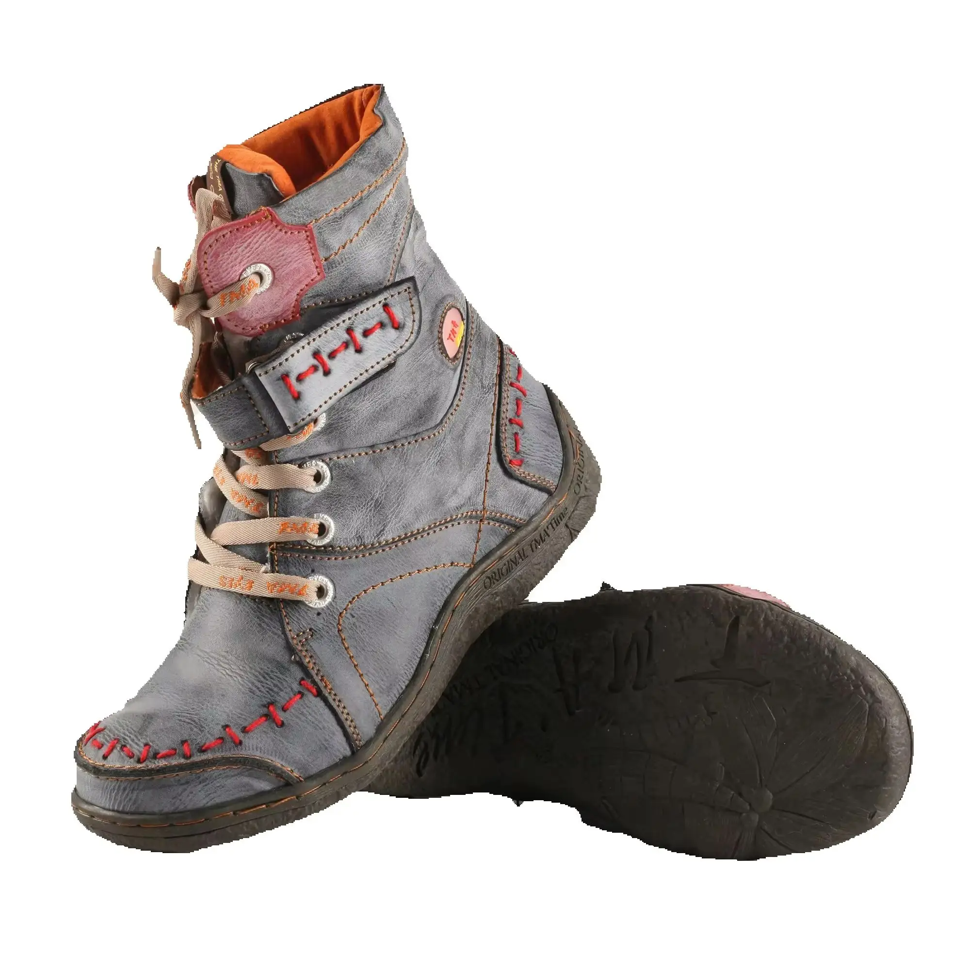 TMA EYES Women Winter Ankle Snow Boots Fleece Lined Warm Side Zipper Retro Flat Booties Casual Cold Weather Shoes - Image 2